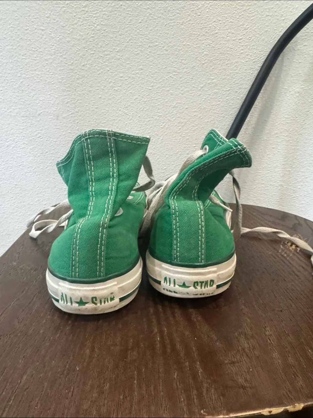 Converse High Top Sneakers - Green with White Accents